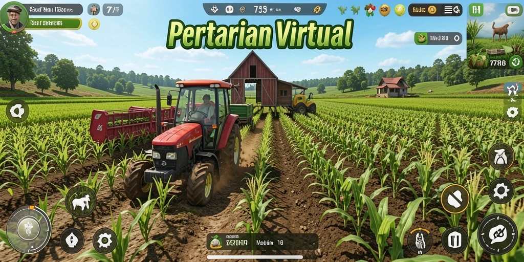 Gameplay seru 77RP dengan suasana pertanian yang menyenangkan.
