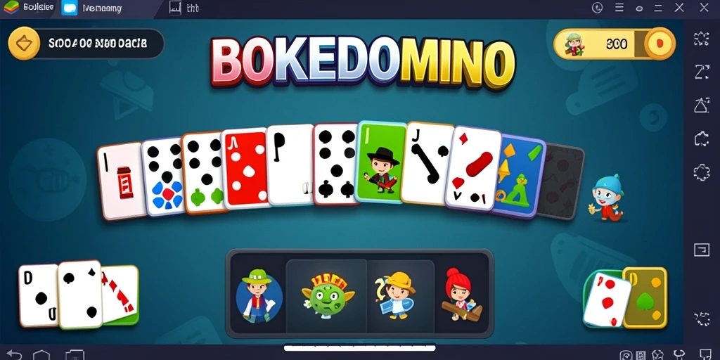 Tampilan gameplay BOKEDOMINO yang seru dan menarik.