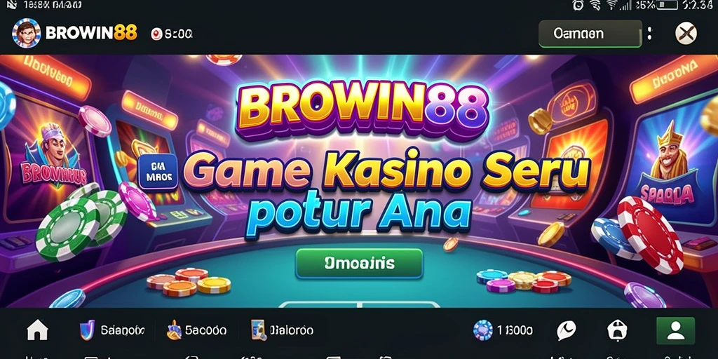 Screenshot gameplay BROWIN88 menampilkan suasana kasino yang mendebarkan.