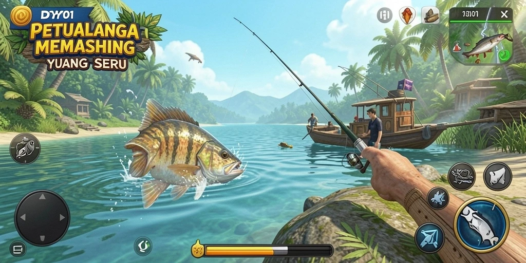 Tangkapan ikan besar di DY01 dengan pemandangan indah.