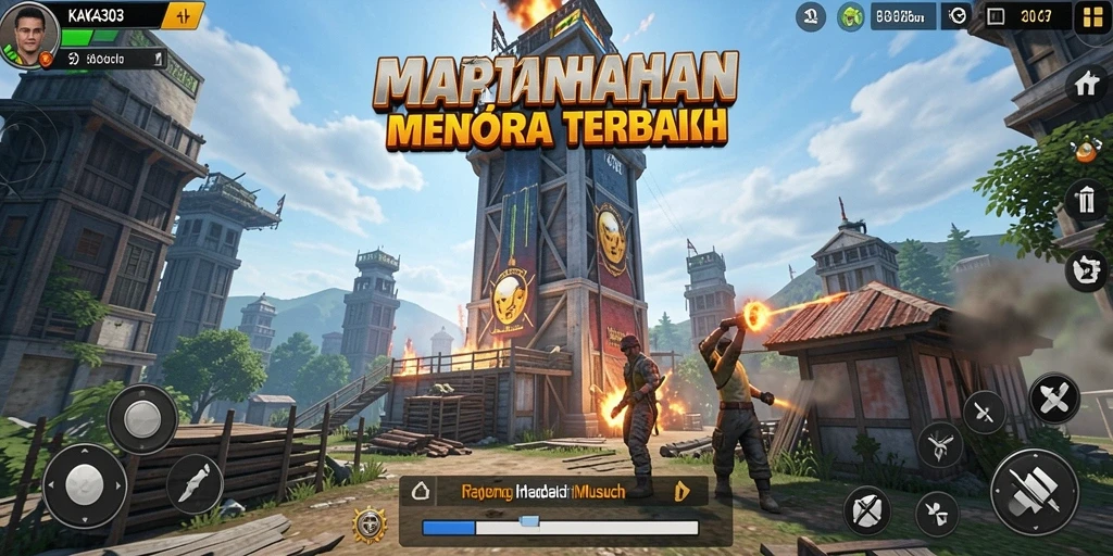 Tampilan seru gameplay Tower Defense di KAKA303.