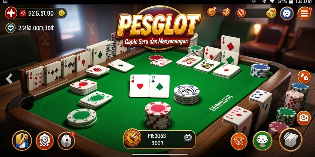 Tampilan seru dari gameplay Gaple PESGSLOT yang mengasyikkan.